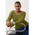 Trendyol Curve Ženska bluza Tbbaw26Af00030, Kaki