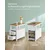 Songmics Stranska mizica 2 predala 60x35x60 cm rjava