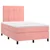 Krevet box spring s madracem LED ružičasti 120x190cm baršunasti