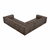 Rjava usnjena kotna zofa (obojestranska) Madame - Windsor & Co Sofas