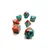 Kockice Chessex - Gemini - Polyhedral - Red-Teal & Gold (7)