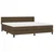 Vidaxl Box spring postelja z vzmetnico temno rjav 200x200 cm blago