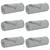 Pokrivači za bacanje 6 pcs Siva 170 x 130 cm Runo