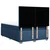Vidaxl Box spring postelja z vzmetnico modra 160x200 cm blago