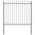 Vrtna Ograda 7 pcs Siva 11,9 x 1,5 m Čelik s prahom