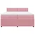 Vidaxl Box spring postelja z vzmetnico roza 200x200 cm žamet