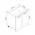 Hanah Home kuhinjski element Minar 4128, 80 cm, beli / antracit