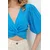 Trend Alacati Stili Ženska bluza 3/4 rukava Alc-X13693, V-izrez, Plava
