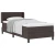 Vidaxl Postelja boxspring z vzmetnico Temno rjava 90 x 190 cm