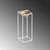 Aberto Design Dekorativna saksija GED-021-C, 60 cm, O 20 cm ,, Bela