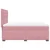 Vidaxl Box spring postelja z vzmetnico roza 160x200 cm žamet