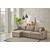 Atelier del Sofa Ugaona garnitura Flov, 145x290x67 cm, Krem