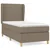 vidaXL Box spring postelja z vzmetnico taupe 90x200 cm blago