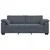 Vidaxl Trosed Temno siv 220x77x82 cm Žamet