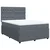 Vidaxl Box spring postelja z vzmetnico temno siva 140x200 cm žamet