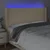 Vidaxl LED posteljno vzglavje krem 203x16x118/128 cm blago