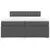 Vidaxl Box spring postelja z vzmetnico temno siva 200x200 cm blago