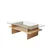 Hanah Home Klub sto Saga Rectangle, 105x35x65 cm, Bež