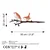 Atelier Del Sofa Dekorativna figura Bird on the branch 23, 22x55 cm, 1.5 mm, Bakarne boje