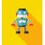 Tapeta veseli robot - 245x270