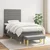 Vidaxl Box spring postelja z vzmetnico temno siva 90x200 cm blago