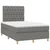 Vidaxl Box spring postelja z vzmetnico temno siva 120x200 cm blago