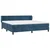 Vidaxl Box spring postelja z vzmetnico temno modra 200x200 cm žamet