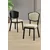 Hanah Home set trpezarijskih stolica Nape 2 kom, krem tkanina Babyface, crne metalne noge