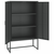 Visoka komoda antracit 80 x 35 x 135 cm čelična