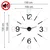 Flexistyle Velika DIY stenska ura Admirable 4 100-130 cm