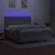 Vidaxl Box spring postelja z vzmetnico LED sv. siva 160x200 cm blago