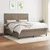 Vidaxl Box spring postelja z vzmetnico taupe 180x200 cm blago