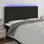 Vidaxl LED posteljno vzglavje črno 180x5x118/128 cm blago