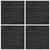 vidaXL Preproga ploščica Pasma Črna 50 x 50 cm 4 pcs PP in Bitumen