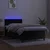 Vidaxl Box spring postelja z vzmetnico LED črna 80x200 cm žamet
