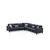 Kristal 3+Corner+3 - Anthracite Anthracite Corner Sofa-Bed