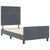 vidaXL vidaXL Postelja temno siva 90x190 cm iz samta, (22049177)