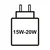 Xwave H20C 20w USB Type-C brzi ZIDNI punjač za mobilne,tablete,Beli