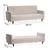 Atelier del Sofa Trosed na razvlačenje Hiko Krem