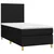 shumee Box spring postelja z vzmetnico črna 90x200 cm blago