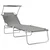 Ležaljka 2 pcs Siva 58 x 188 x 77cm Poliester