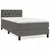 shumee Box spring postelja z vzmetnico temno siva 80x200 cm žamet
