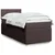 Vidaxl Box spring postelja z vzmetnico temno rjava 90x200 cm blago