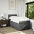 VIDAXL Box spring postelja z vzmetnico temno siva 90x190 cm blago