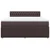 Vidaxl Box spring postelja z vzmetnico temno rjava 180x200 cm blago