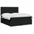 vidaXL Postelja boxspring z vzmetnico Črna 140 x 200 cm Blago