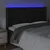 LED uzglavlje crno 183 x 16 x 118/128 cm od umjetna koža