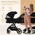 KINDERKRAFT Kolica za bebe 3u1 Yoxi mink pro pure/ crna