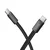 Hoco Kabel USB-C na USB-C Hoco 3A 60 W, ploščat, 1 m, X125, črn