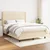 vidaXL vidaXL Box spring postelja z vzmetnico krem 140x190 cm blago, (20893797)